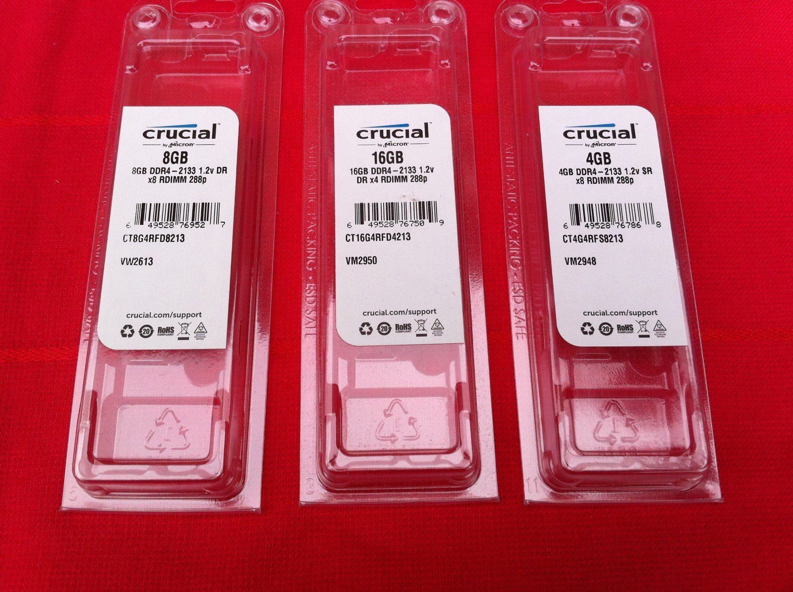 14 pcs CRUCIAL Memory Case for PC DDR DDR2 DDR3 DDR4 DIMM Modules ,ORIGINAL