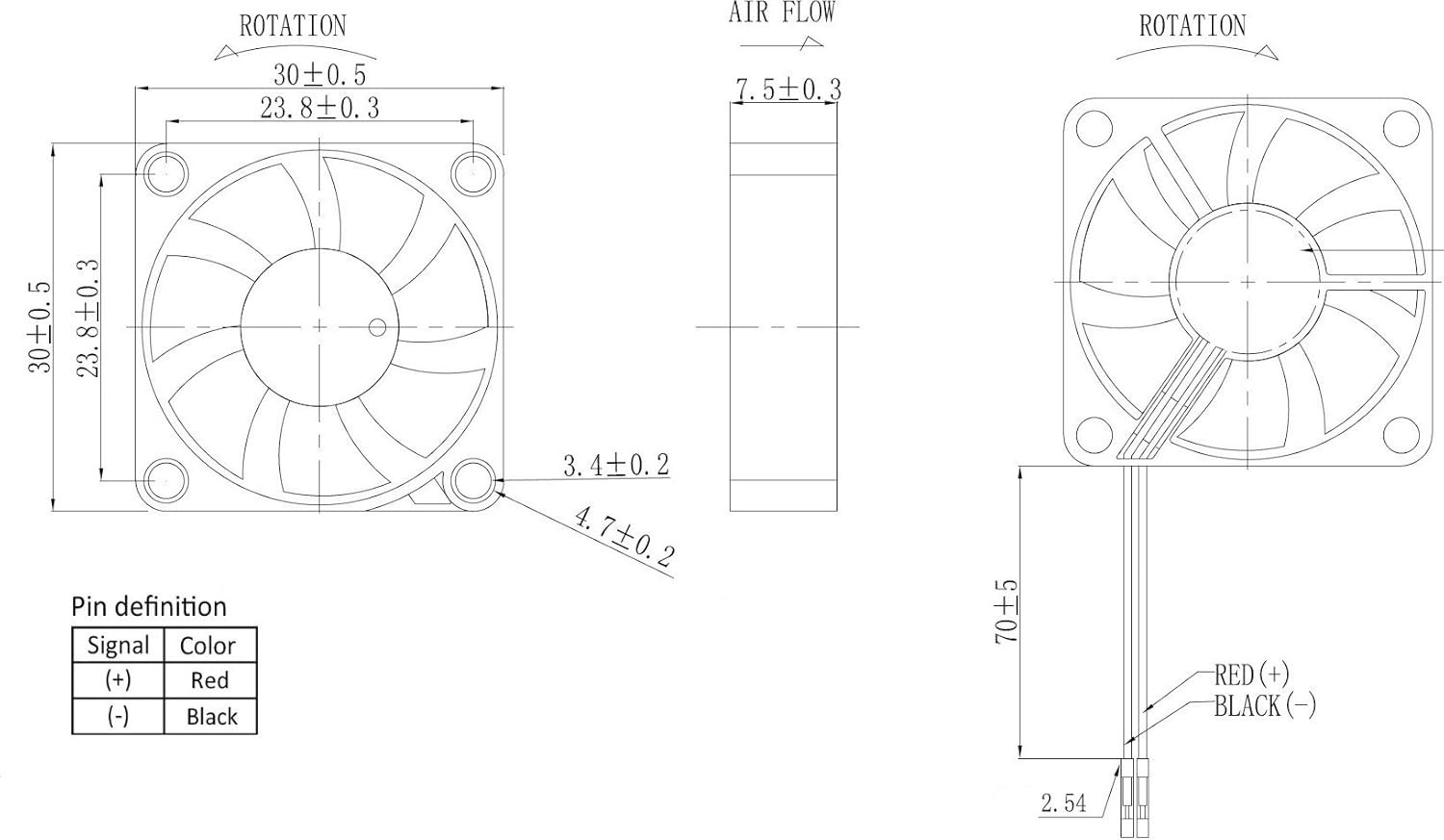 High-Performance 30mm Raspberry Pi Fan – 600mW Silent Cooling Solution (2-Pack)