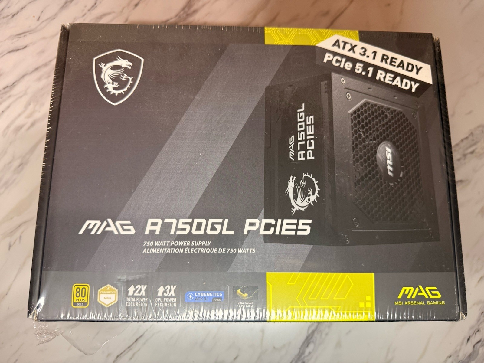 MSI – MAG A750GL PCIE 5 750W ATX 3.1 Full Modular 80+ Gold Gaming Power Supply