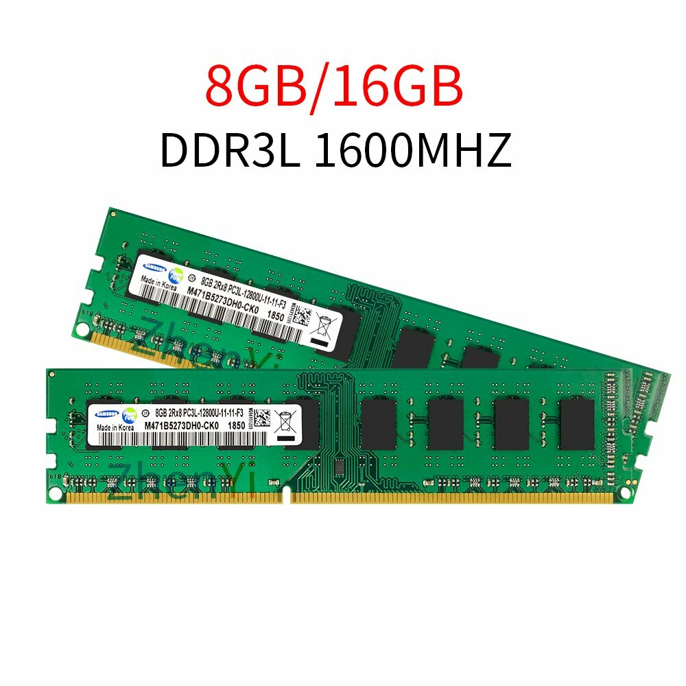 16GB 8GB 4G 1600MHz DDR3L 1.35V PC3L-12800 1.35V DIMM Desktop Memory Samsung LOT