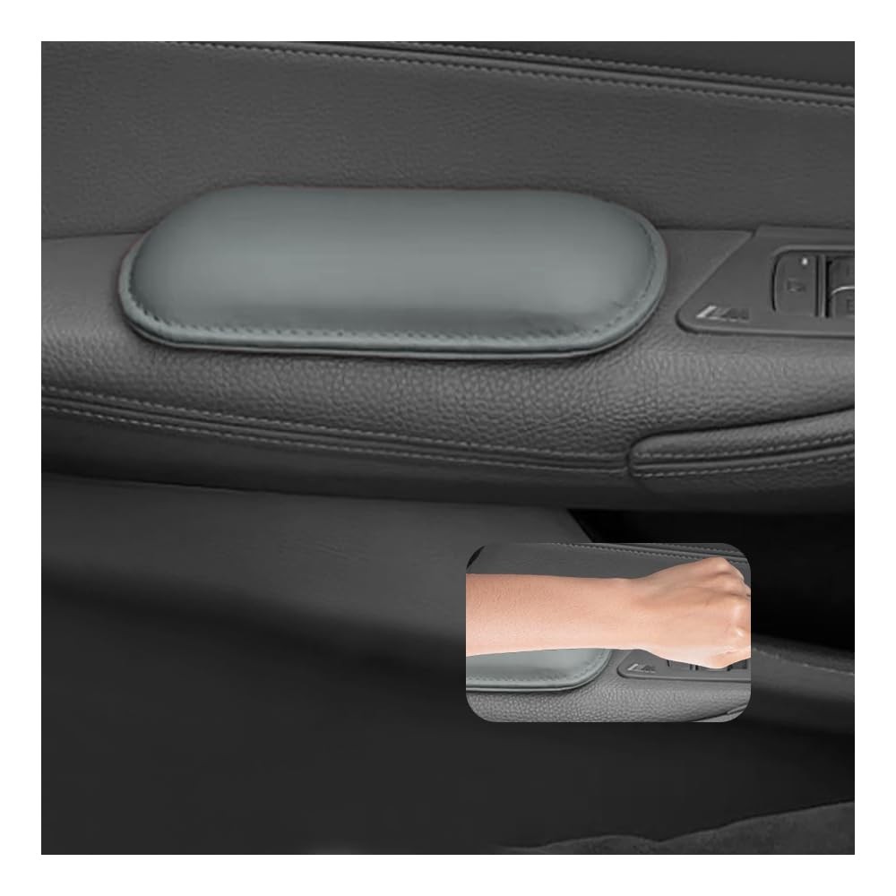 Stacool 2PCS Car Door Armrest Pads,Soft 7.14*3.20*0.96 inch, Gray