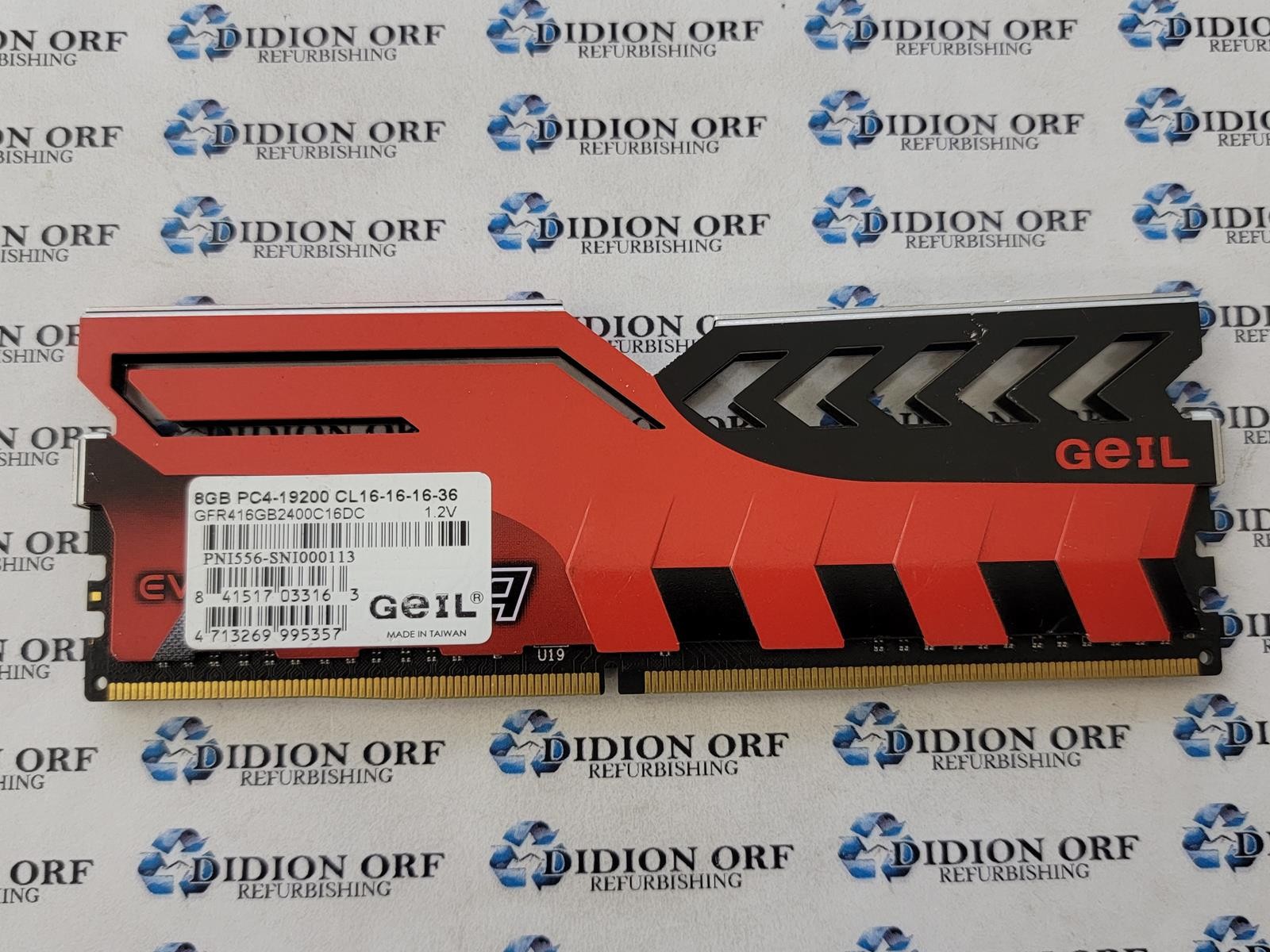 GEIL EVO FORZA 8 GB DDR4 DESKTOP RAM PC4-19200 GFR416GB2400C16DC, SKU 22063