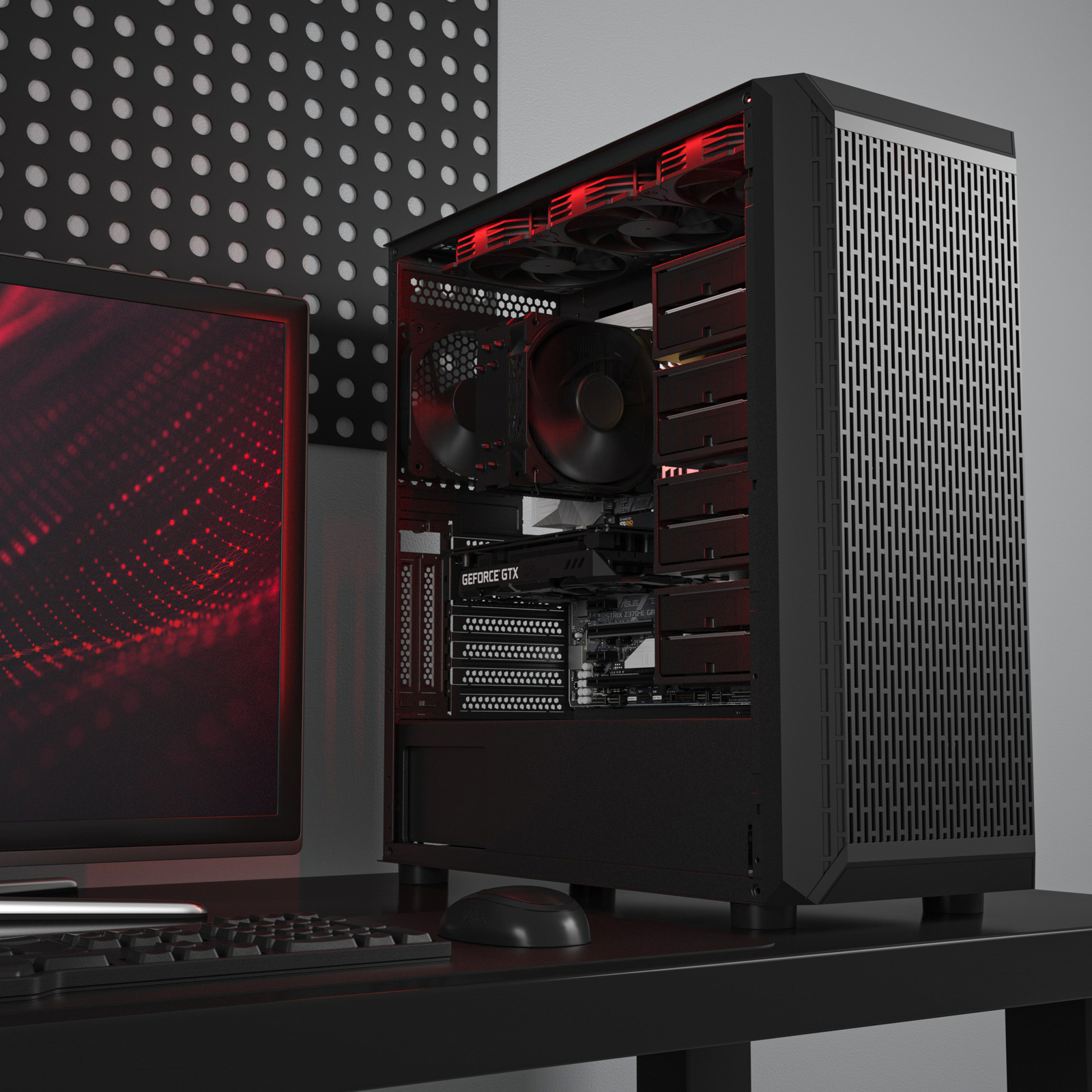 OPEN BOX Classico Storage Master Case ATX Computer Case Mid Tower w/ 4x120mm Fan