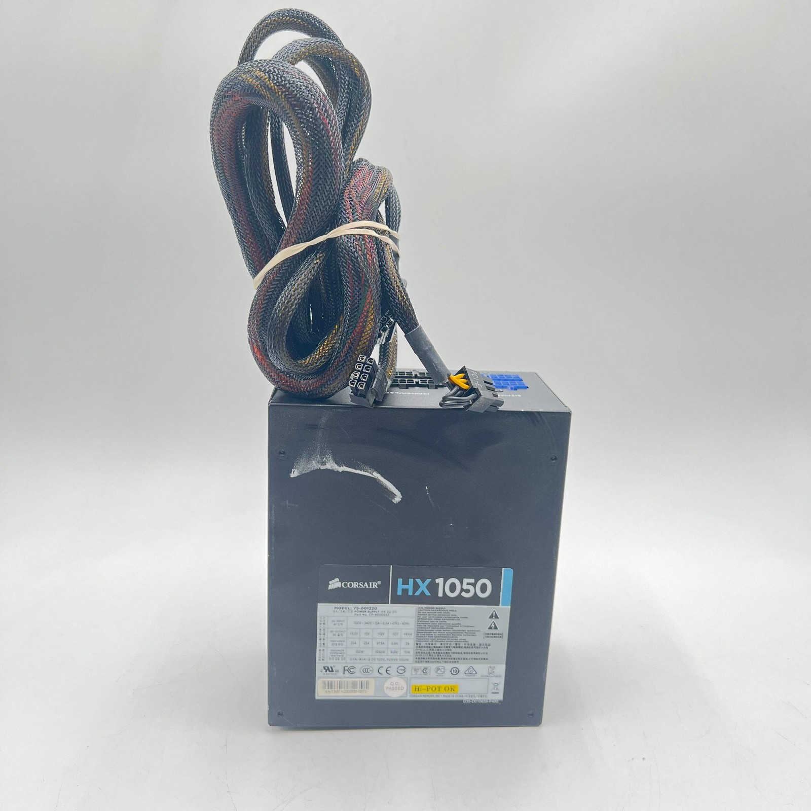 Corsair HX1050 1050W 80+ Gold AC Power Supply Black Used