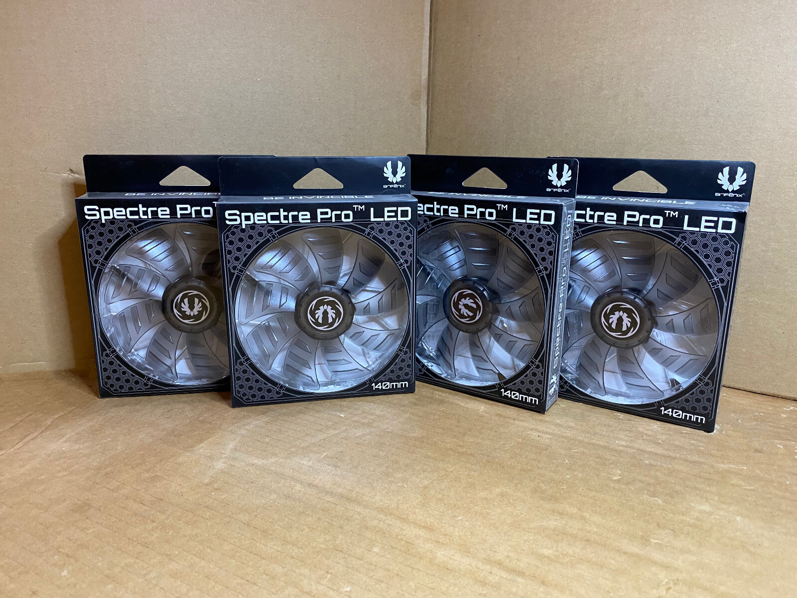 LOT 4x BitFenix Spectre Pro 140mm WHITE LED Case Fan 3-pin * BFF-LPRO-14025W-RP