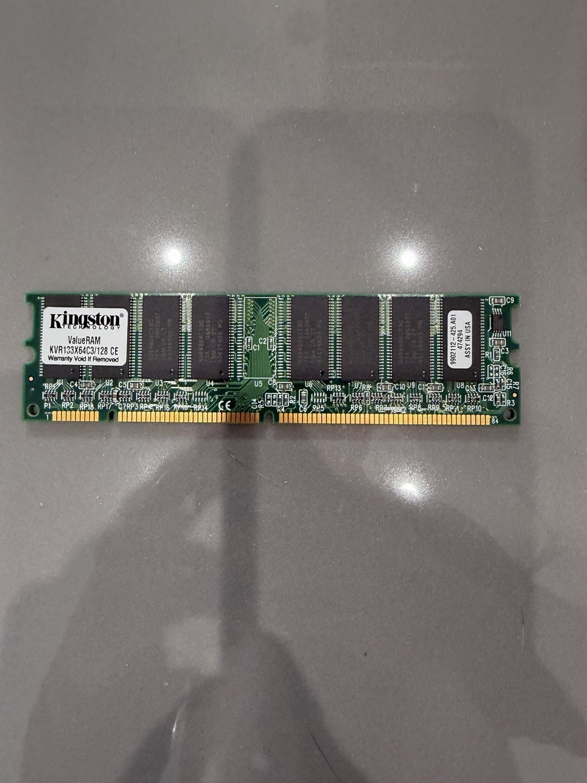 Kingston Memory PC133U-333-542 128MB ValueRAM KVR133X64C3 SDRAM 168 Pin