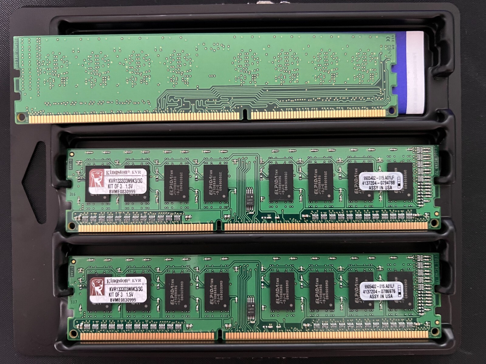 Kingston ValueRAM 3GB (3 x 1GB) DDR3 1333 Triple Channel Kit Desktop Memory
