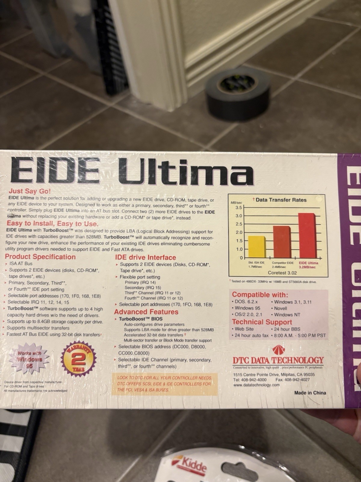DTC Data Technology EIDE Ultima Universal EIDE Adapter ISA 400576-R
