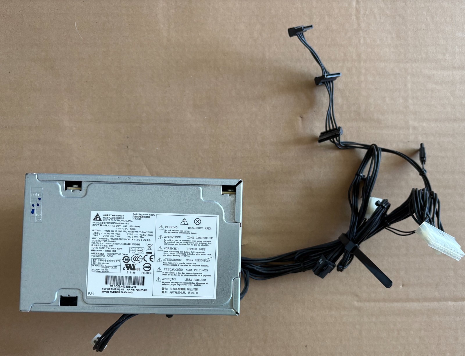 HP Z230 Workstation 400W Power Supply DPS-400AB-19 A WORKING – FREE SHIP