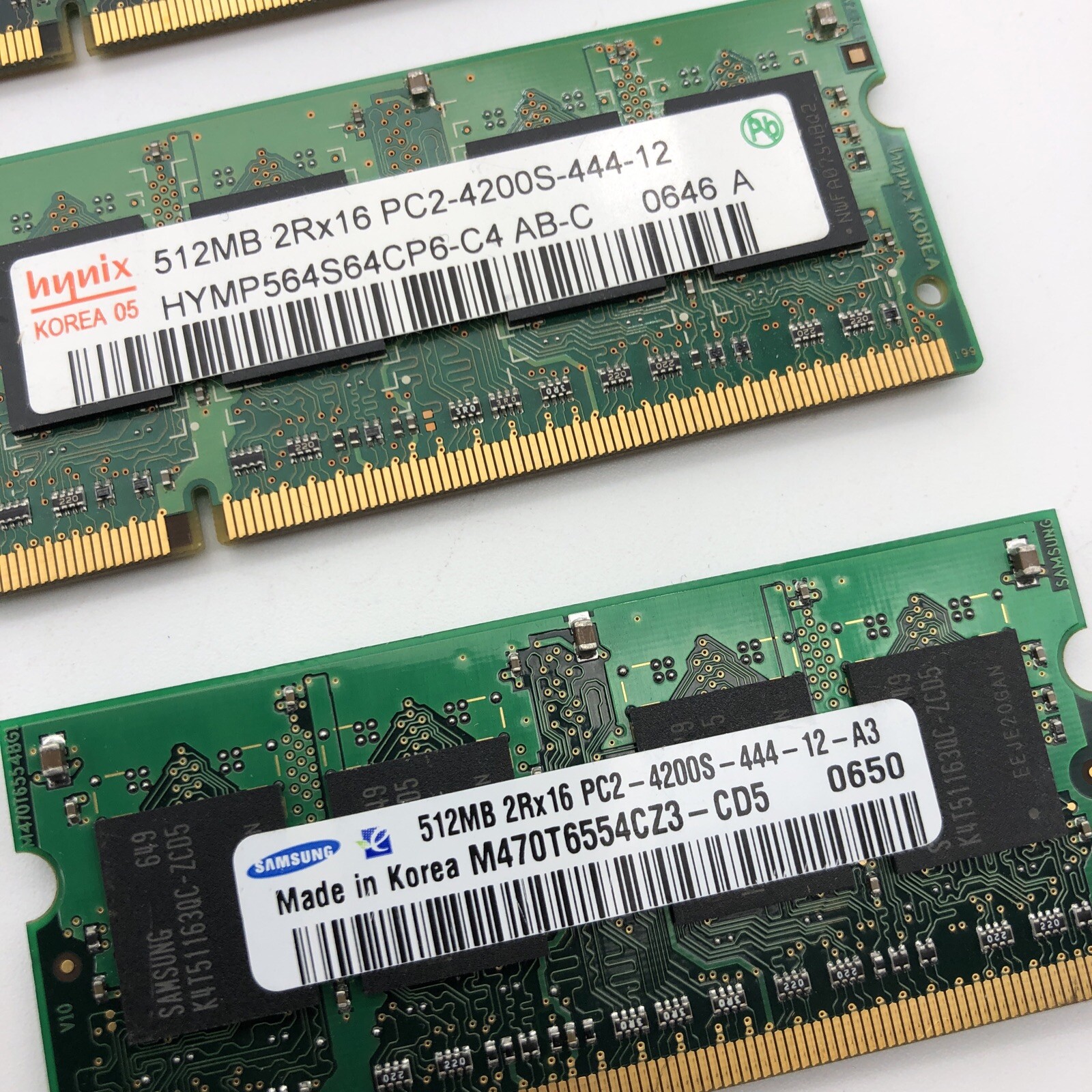Lot 10 pcs 512MB PC2-4200s PC4200 DDR2 533Mhz 2Rx16 SoDimm 200pin Memory