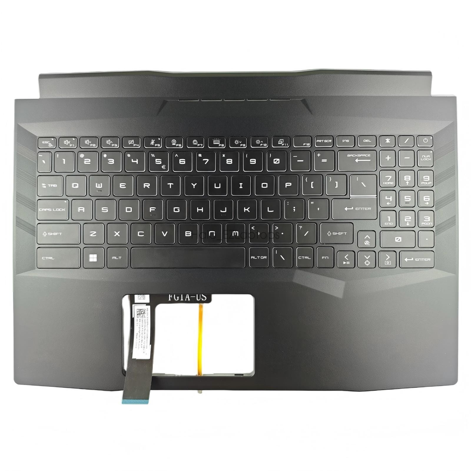 US Palmrest Backlit Keyboard MSI Pulse GL66 MS-1581 11UGK 307581C221