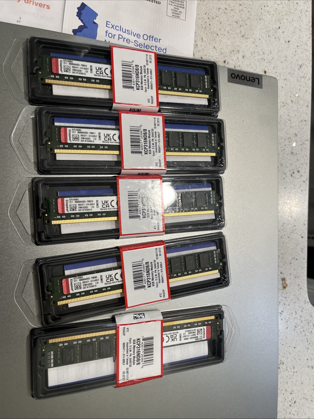 NEW Factory Sealed KINGSTON KCP316ND8/8 8GB DDR3 PC3 12800 Desktop Memory