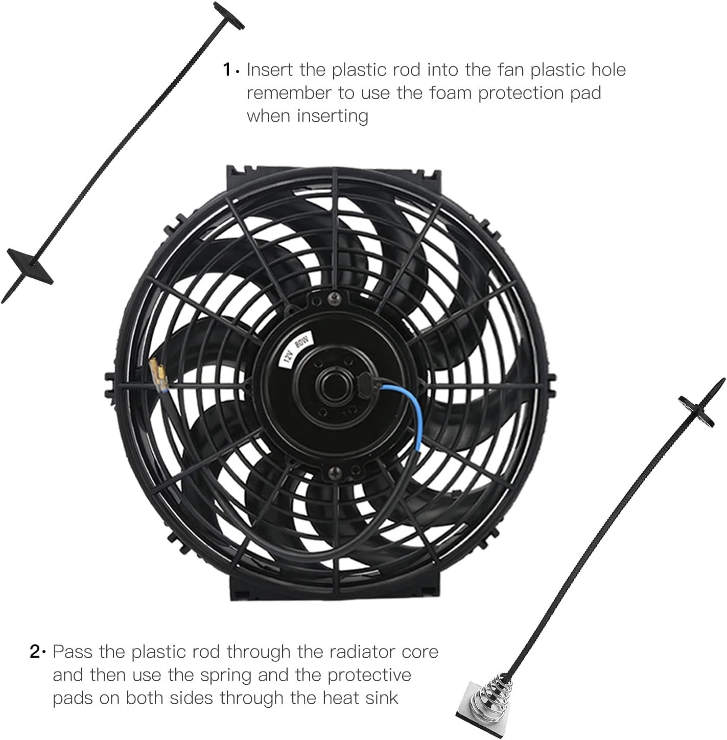 3-Pack Electric Radiator Fan Mounting Kit Compatible for Electric Cooling Fan…