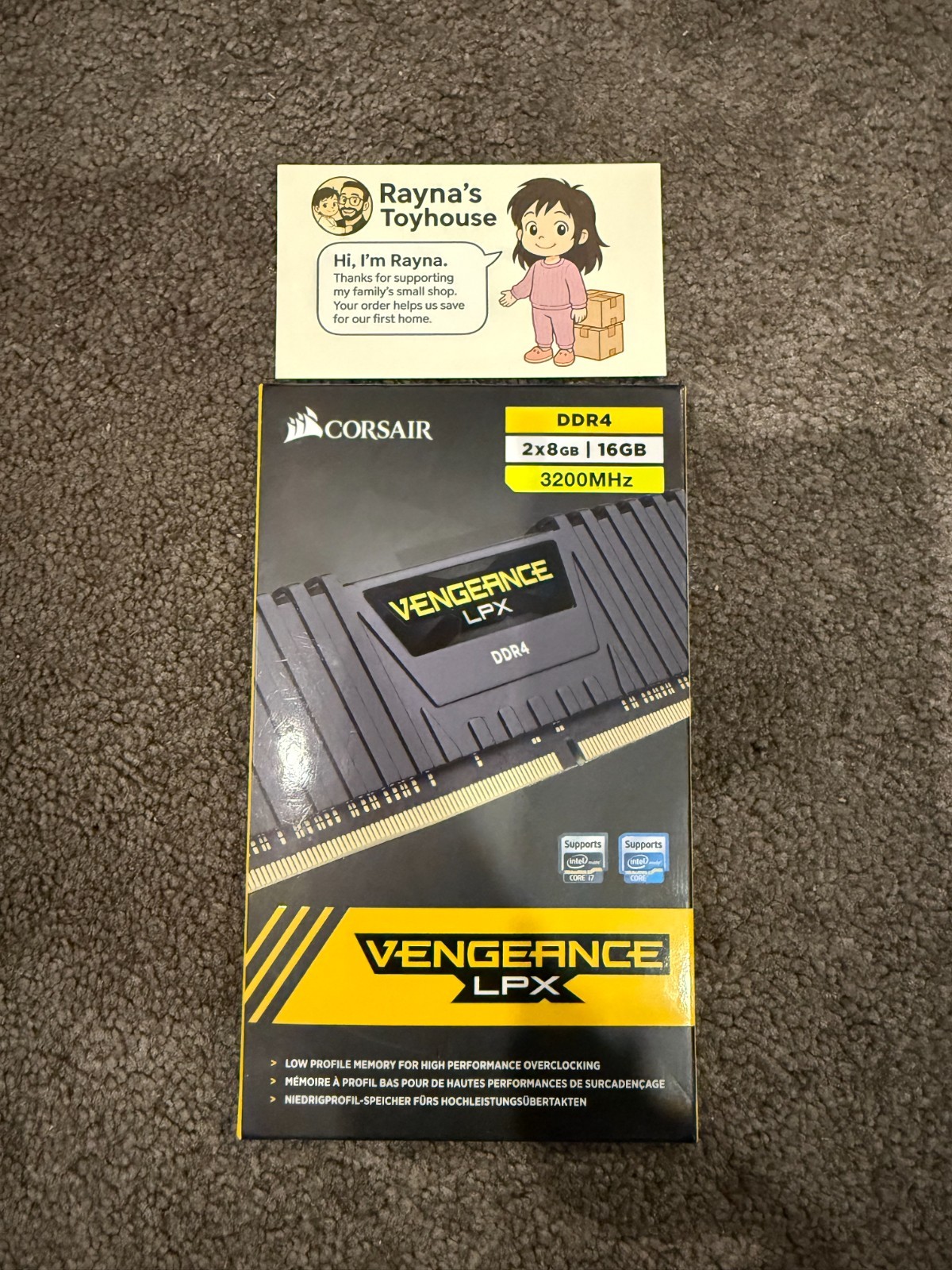 Corsair Vengeance LPX 16GB (2x8GB) DDR4 3200MHz C16 Desktop Gaming Memory Black