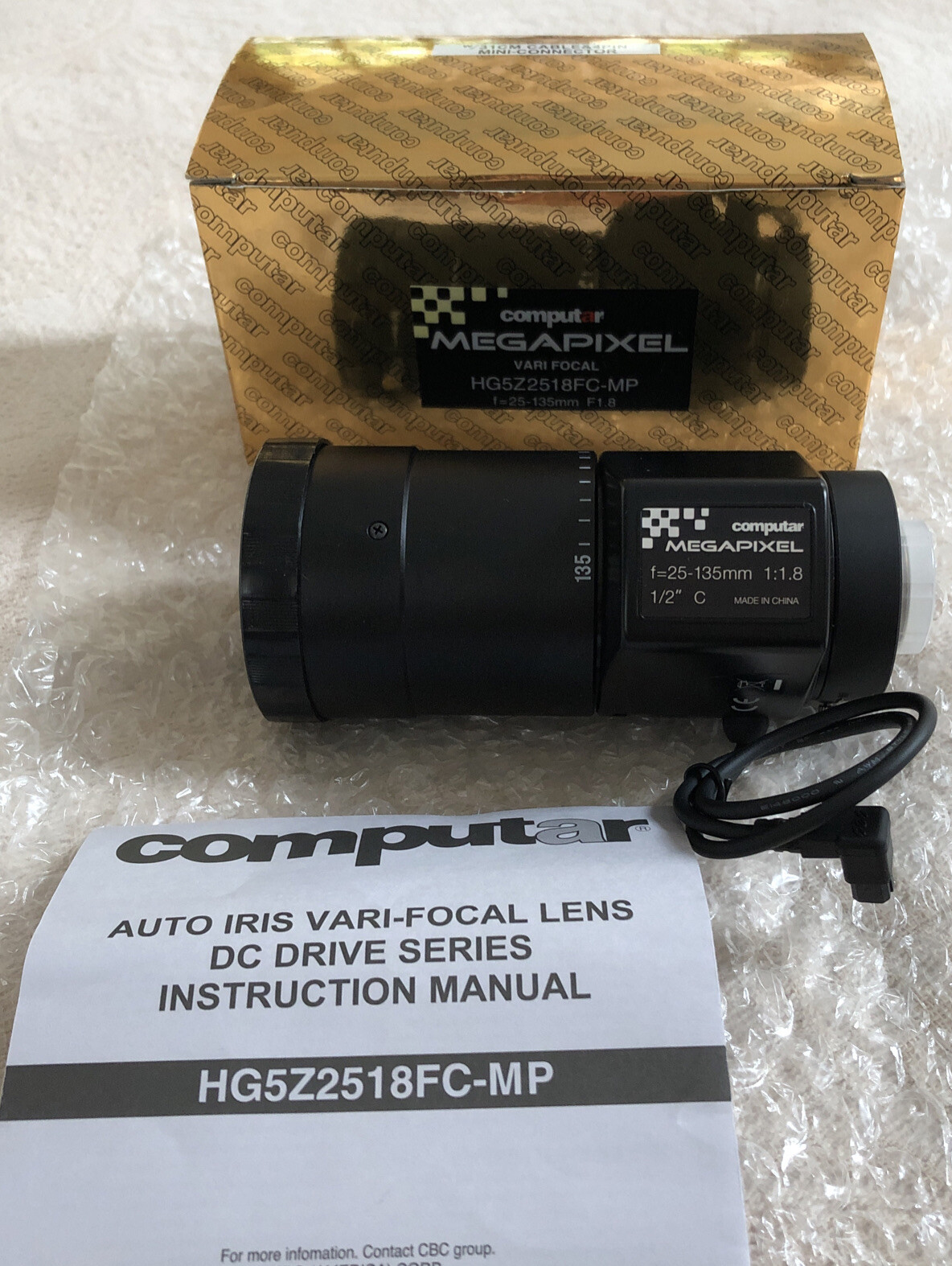 NEW IN BOX Computar HG5Z2518FC-MP 1/2 25-135mm 3 million pixels Auto Iris
