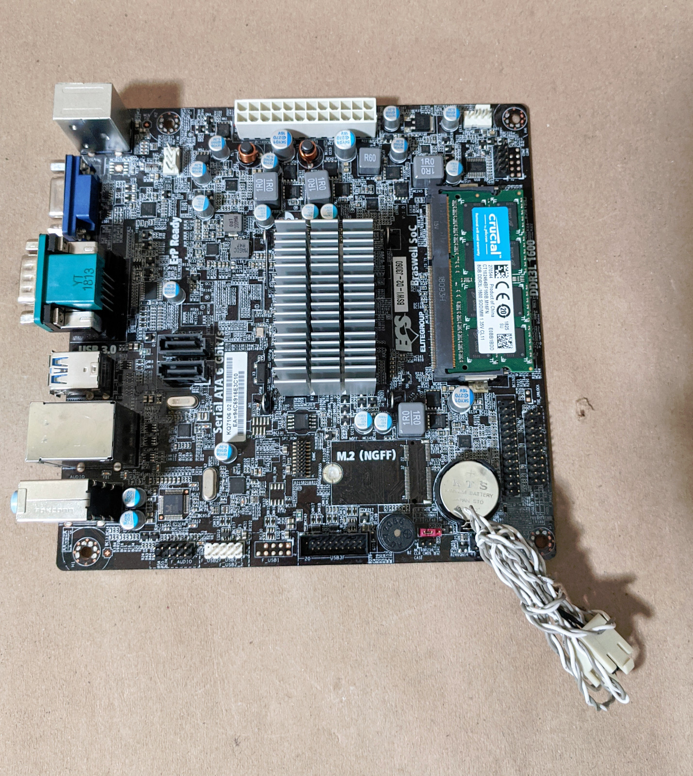 Intel Fanless Mini ITX Motherboard w/ J3060 CPU, 8GB RAM, 90W DC-to-ATX,Adapter