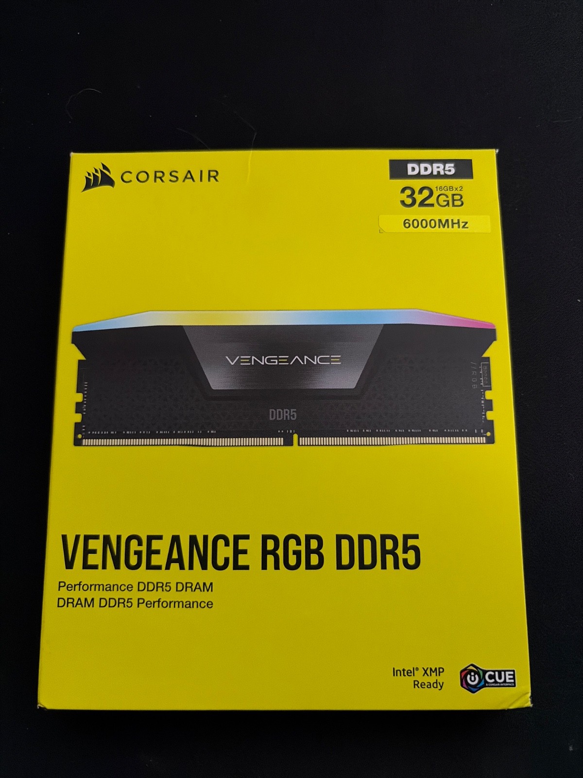 CORSAIR Vengeance RGB 32GB PC5-48000 (DDR5-6000) RAM Memory (CMH32GX5M2E6000C36)