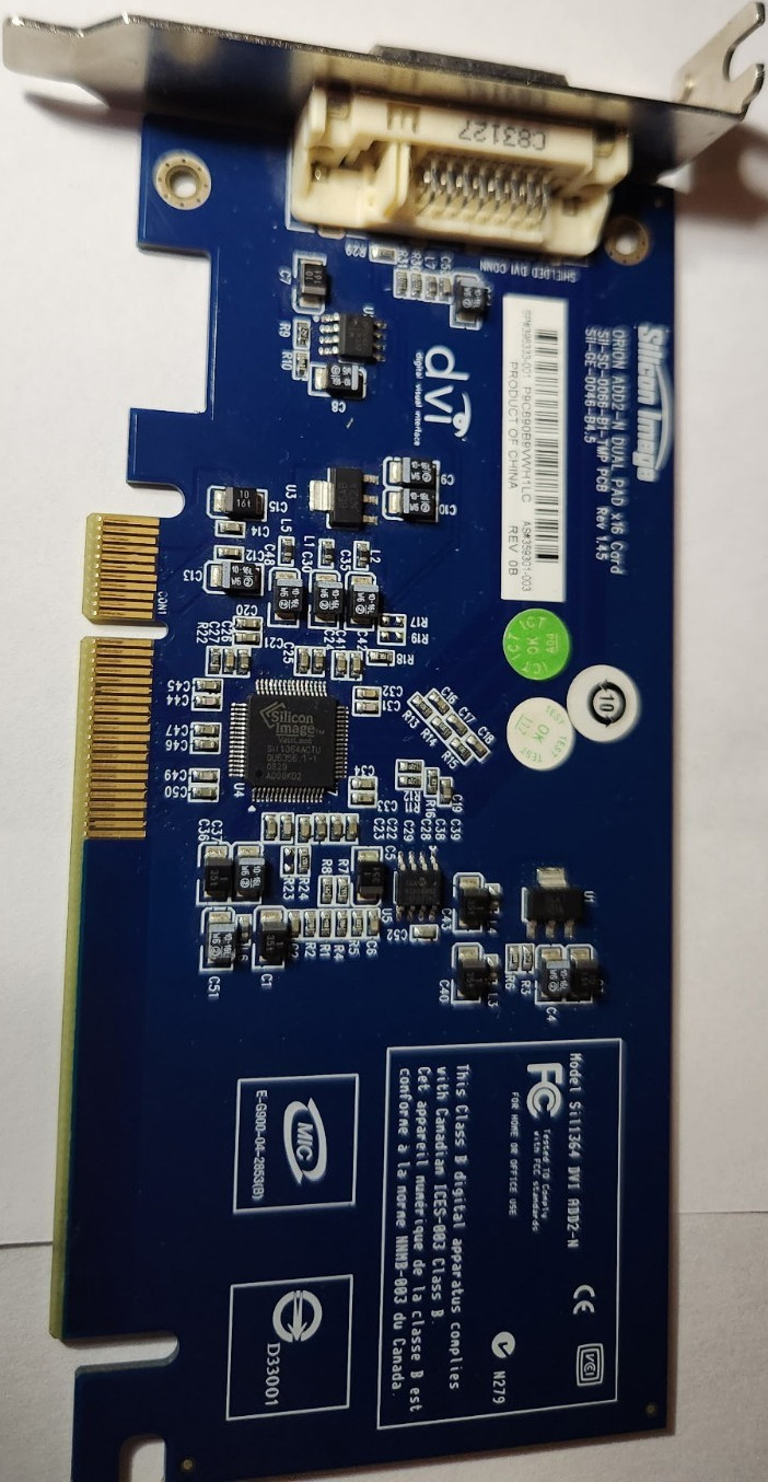 164 PCI Express x16 DVI SFF ADD2 card