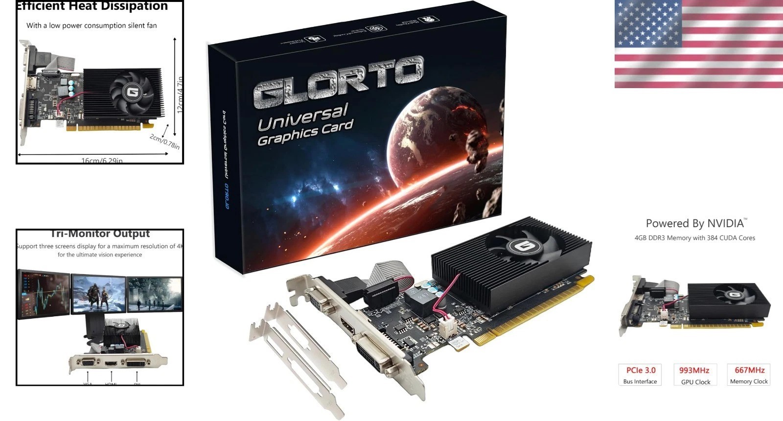 Compact Low Profile GeForce GT 740 4GB Graphics Card – Perfect for Win11 PCs