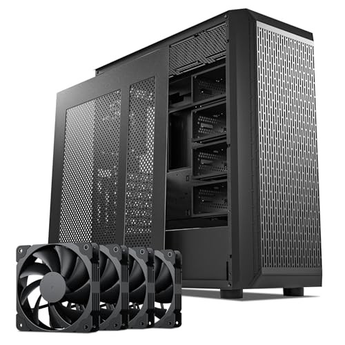 Storage Master ATX NAS Computer Case Mid Tower with 4x120mm Black Classico