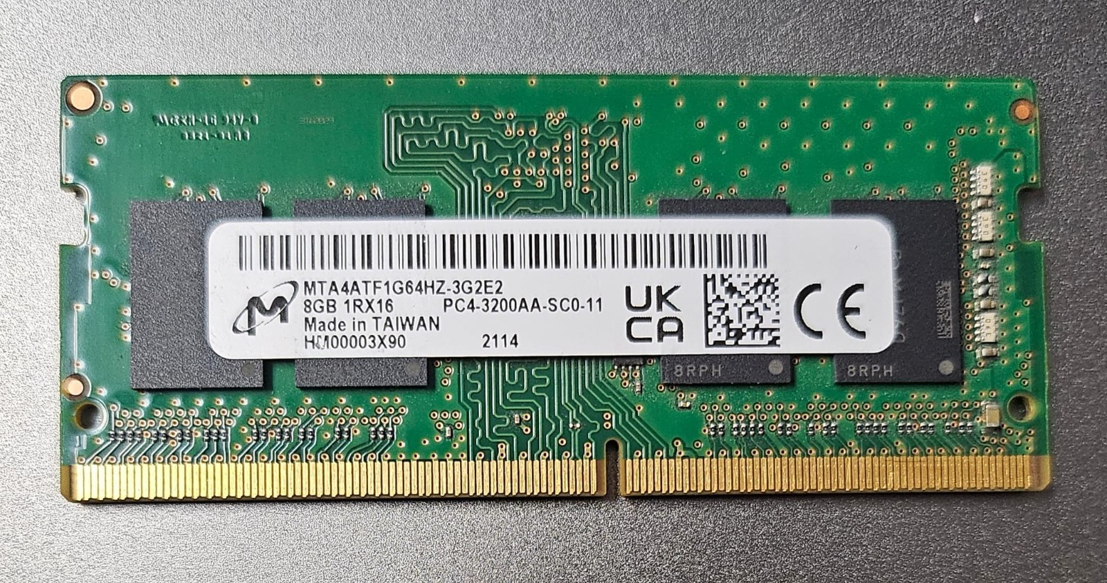 MICRON 8GB PC4-3200AA Laptop/Tiny Ram / SODIMM Memory – MTA4ATF1G64HZ – 3G2E2