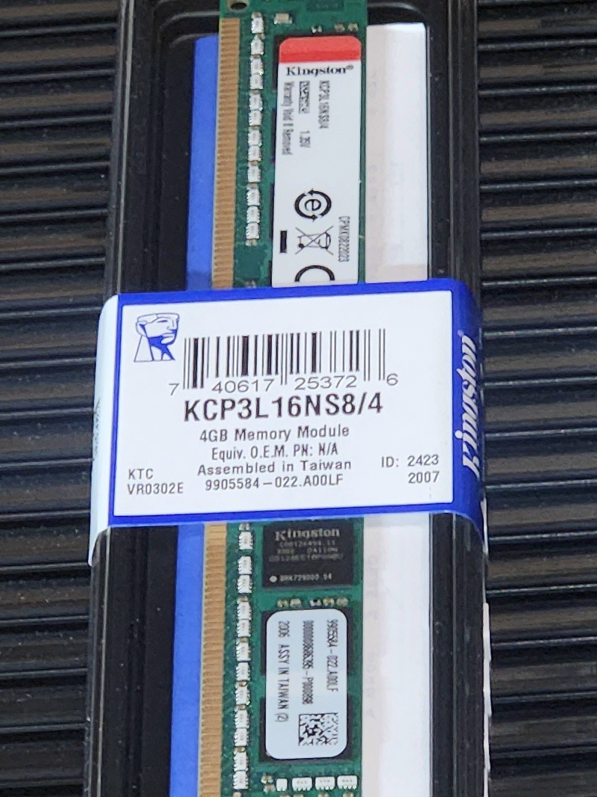 New Kingston 4GB 1Rx8 PC3L- KCP3L16NS8 DDR3L Low Profile 240-Pin Desktop RAM NIB