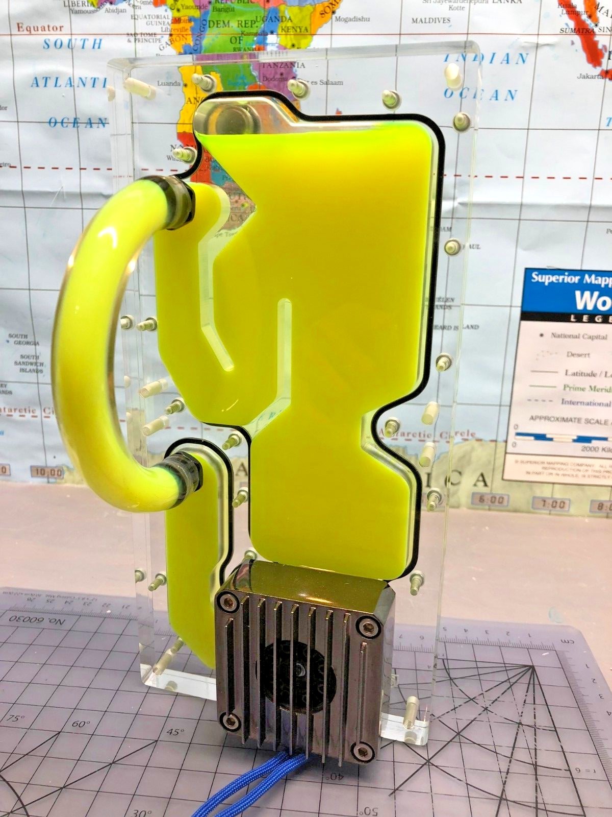 MF-240mm DDC PC Acrylic Reservoir for water cooling with 4*G1/4 ports