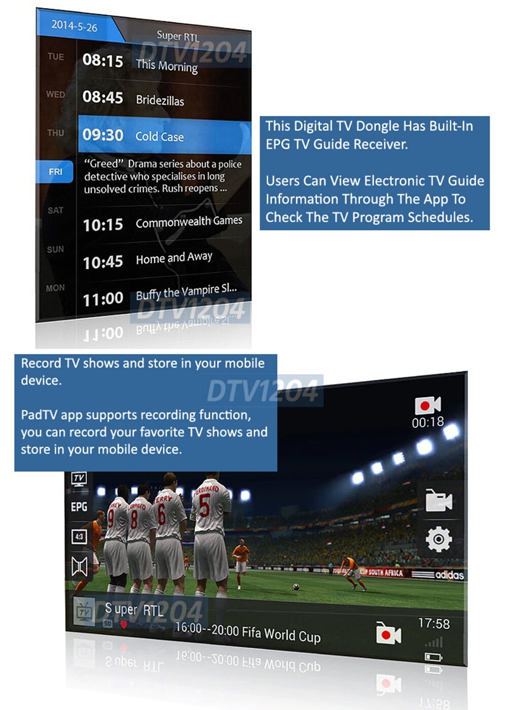 USB Type-C Digital TV Tuner For Android Tablet Smart Phone