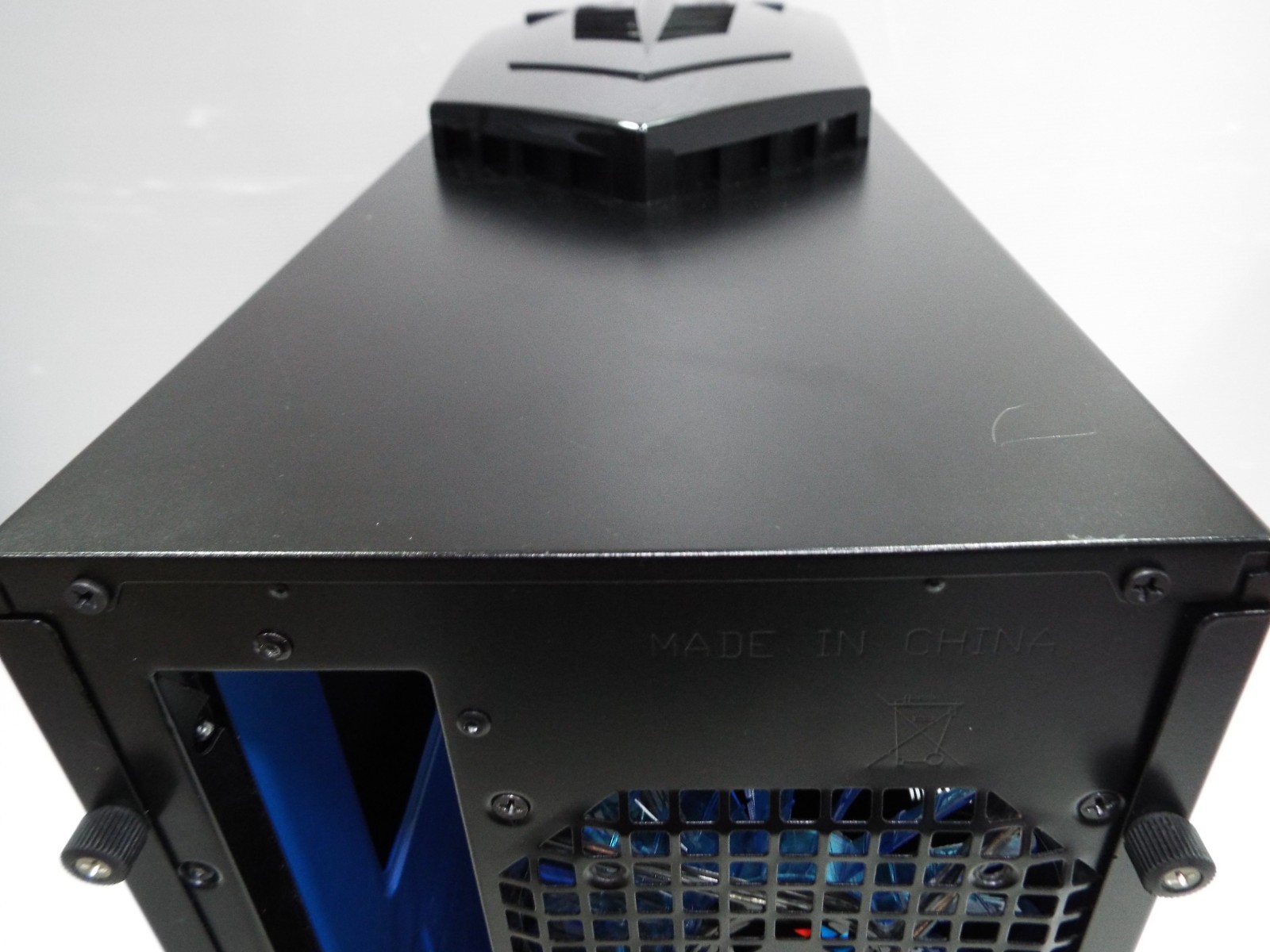 AeroCool ATX Mid Tower Cases Syclone II-Bk Black Blue with LED fan