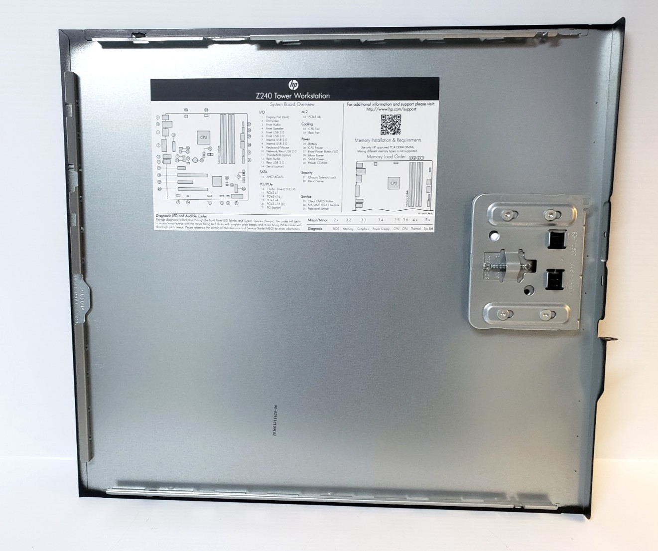 HP Z240 Workstation PC Computer Side Cover 720151003 727133001 S1710820 W501045