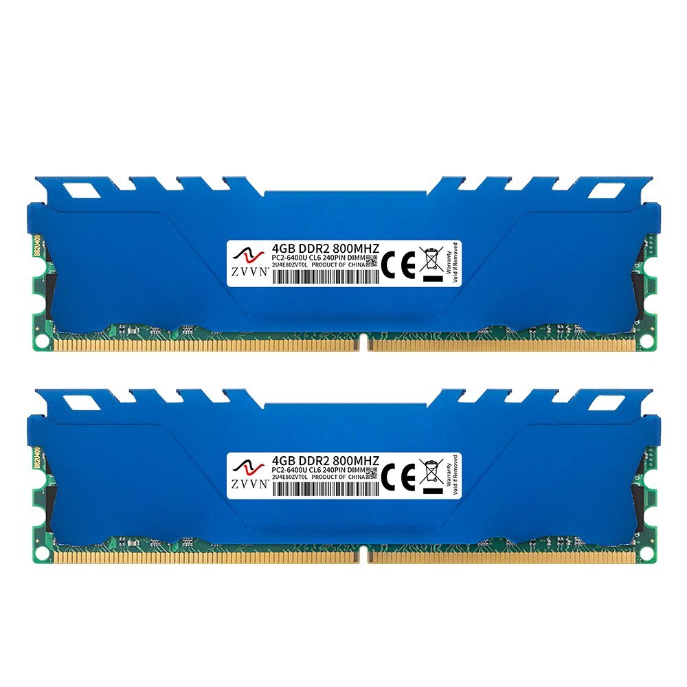 16GB 8GB 4GB DDR2 800MHz PC2-6400U CL6 240Pin intel DIMM Desktop Memory LOT Blue