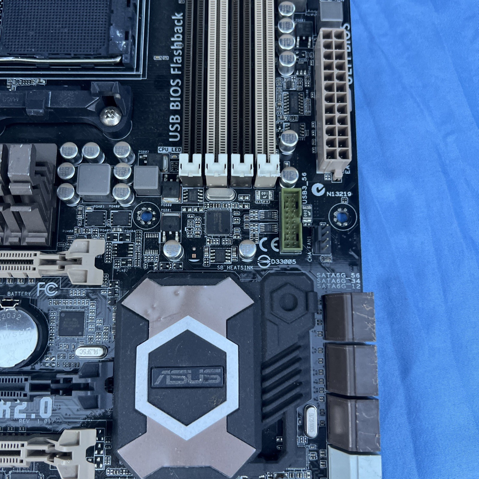 ASUS Sabertooth 990FX R2.0 Motherboard Socket AM3 Untested Parts Or Repairs #1