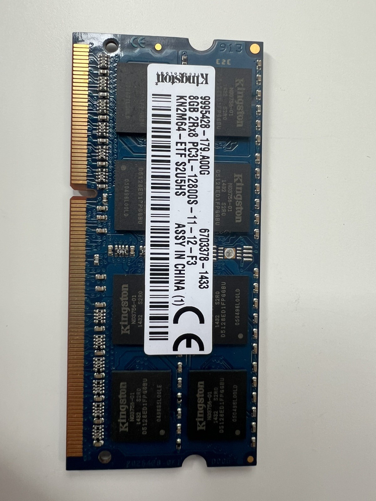Kingston 8GB 2Rx8 PC3L 12800S KN2M64 Laptop Memory
