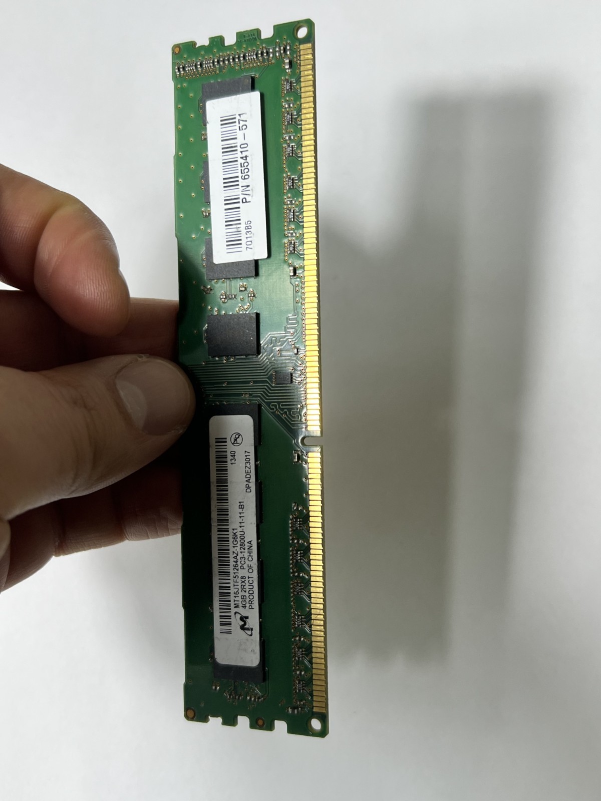 Micron 4GB DDR3 2Rx8 1600MHz PC3-12800U MT16JTF51264AZ-1G6K1 CT51264BA160B.16FKD