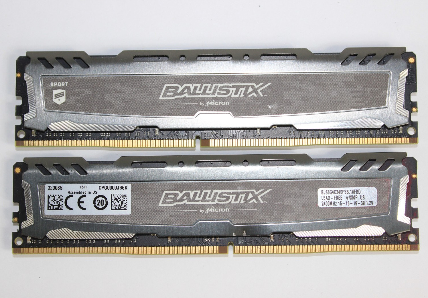 Micron Ballistix Sport 16GB (2x8GB) PC4-19200 DDR4-2400 RAM BLS8G4D240FSB.16FBD