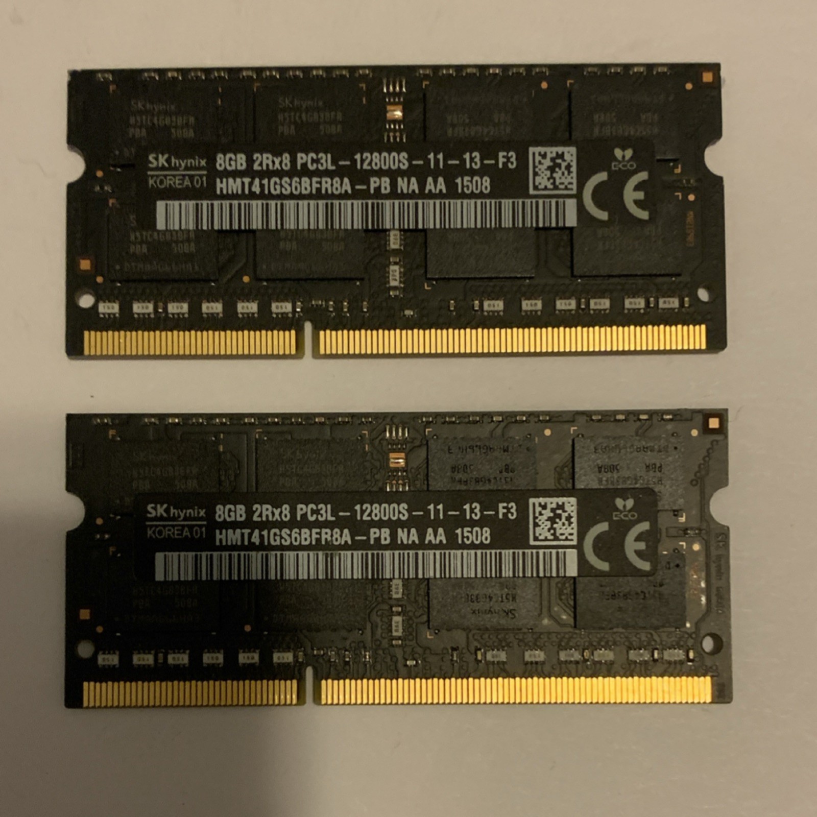 SK hynix 16GB (2x8GB) DDR3L SO-DIMM PC3L-12800S 204-Pin RAM HMT41GS6BFR8A-PB