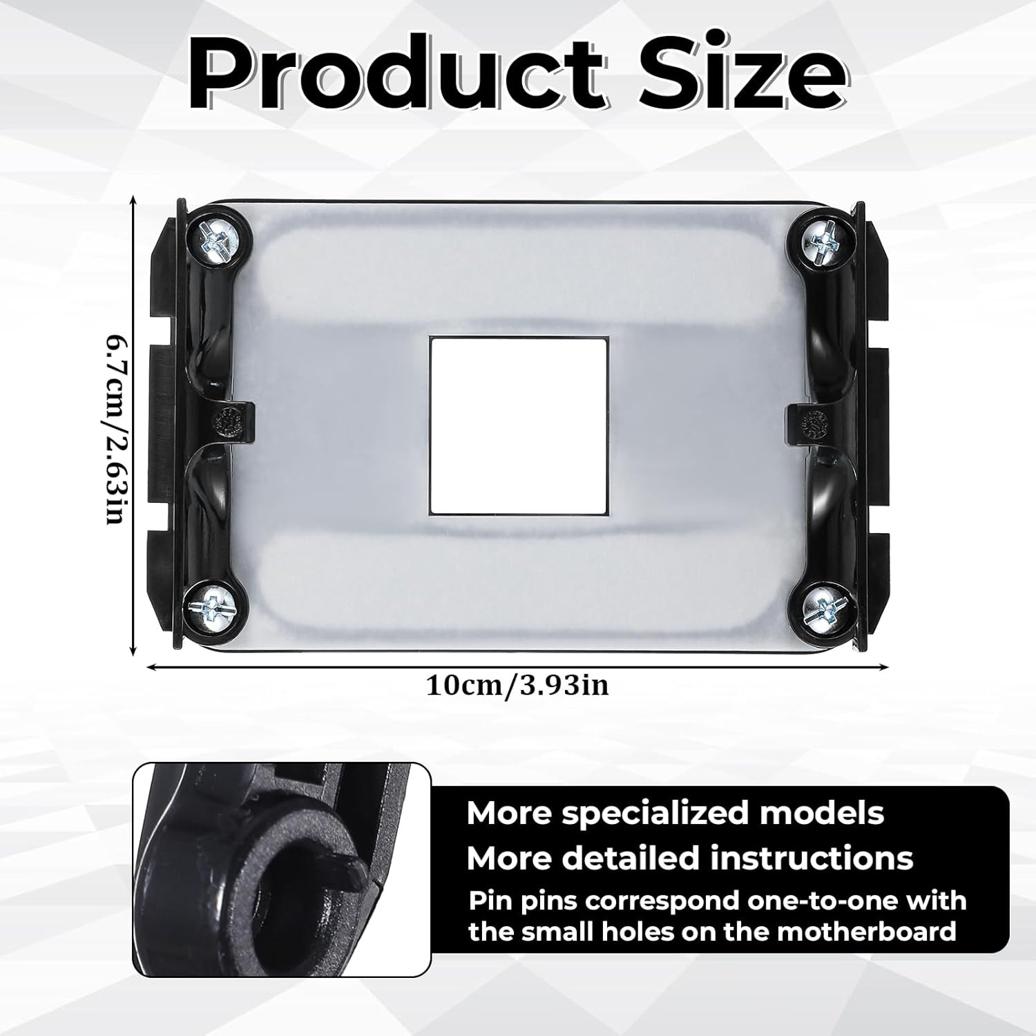 AM4 Backplate AM4 Bracket Backplane Back CPU Heatsink Bracket CPU Fan Cooling…