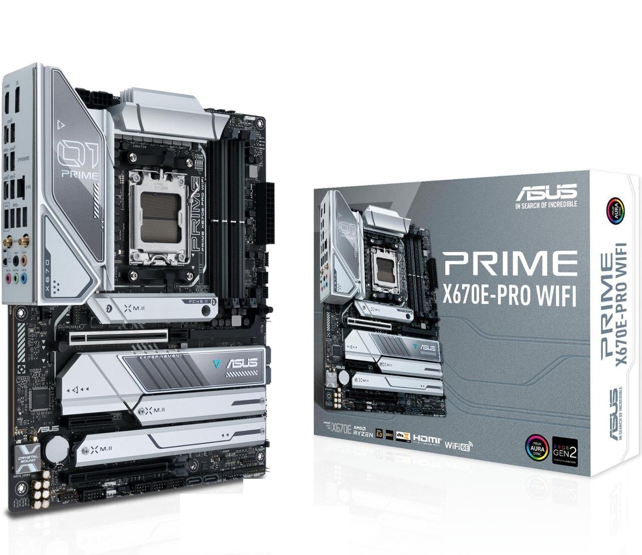 (Factory Refurbished) ASUS PRIME X670E-PRO WIFI PCIe 5.0 AMD AM5 ATX MOTHERBOARD