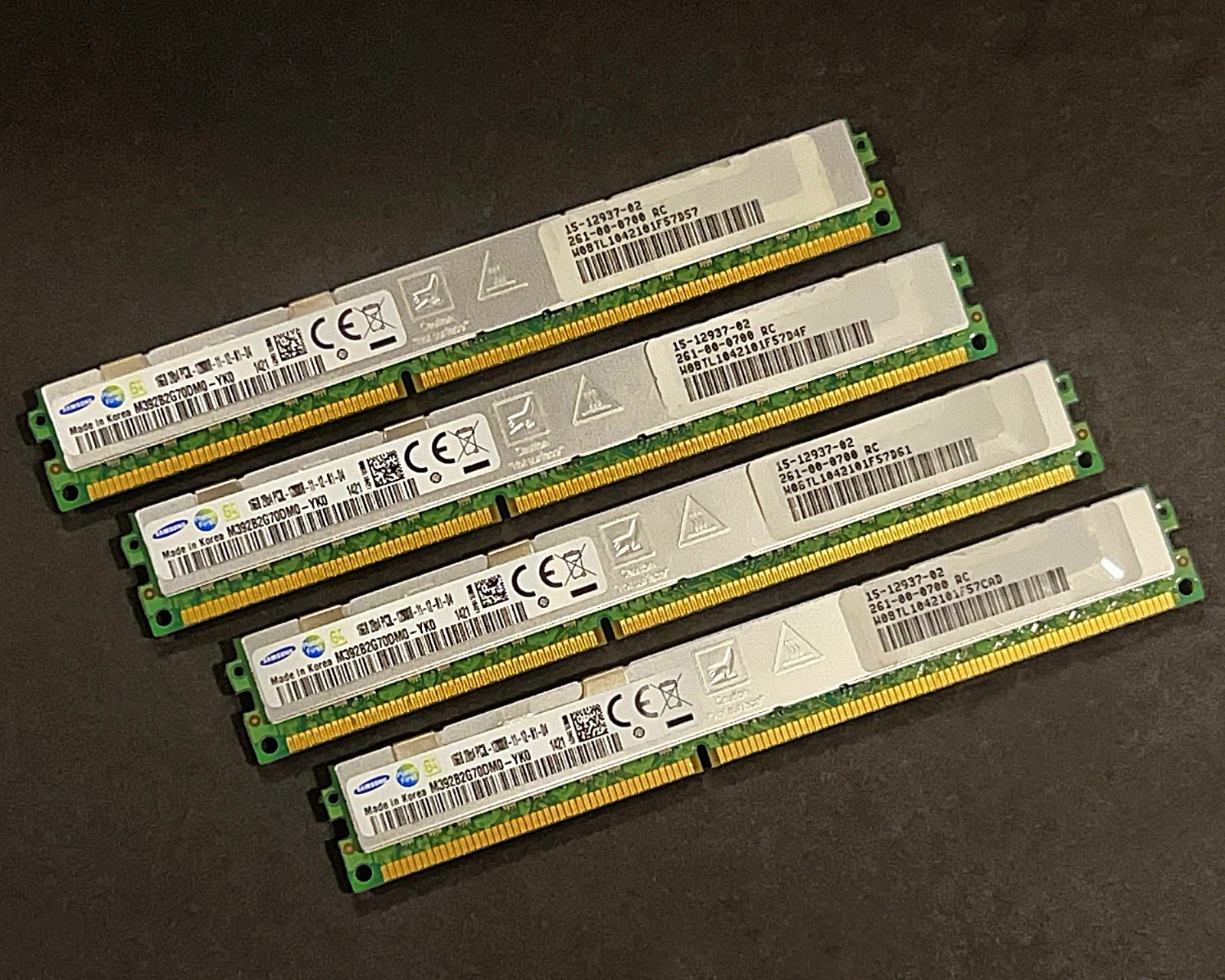 Samsung 16GB DDR3L PC3L-12800R ECC Registered RAM / Lot of 4 – 64GB Total