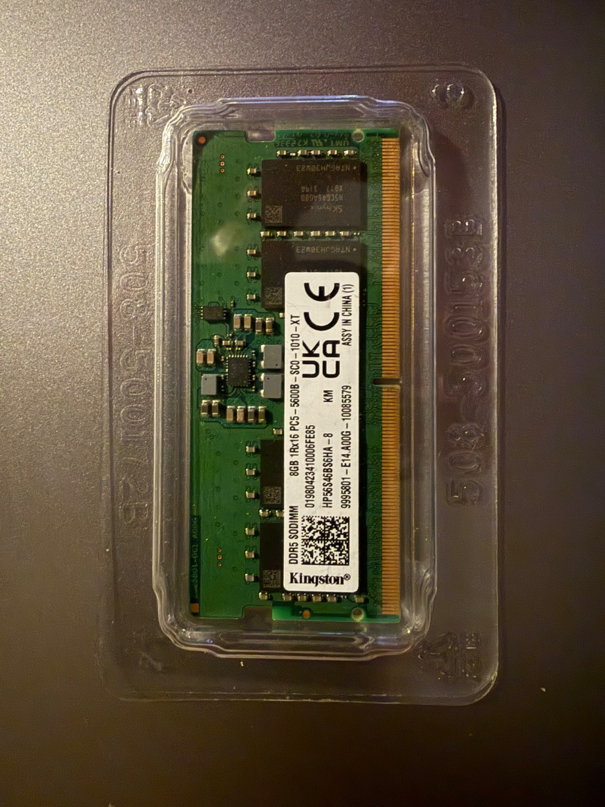 Kingston DDR5 SO-DIMM 8GB 1Rx16 PC5-5600B-SC0-1010-XT