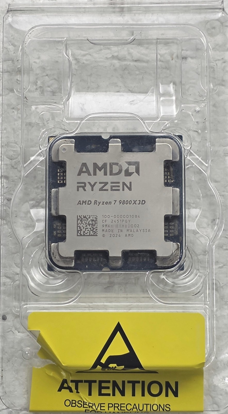 DEFECTIVE AMD Ryzen 7 9800X3D 8-Core/16-Thread 4.7/5.2 GHz Boost AM5 Desktop CPU