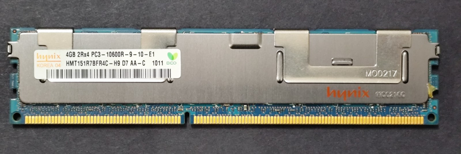 16GB SK Hynix (4 x 4GB) DDR3-1333 RDIMM PC3-10600R HMT151R7BFR4C-H9