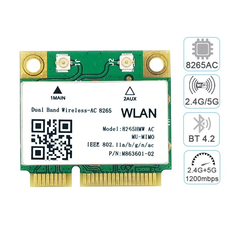 WiFi 6E AX210HMW Mini PCI-E Wifi Card 3165HMW X200HMW 8265HMW 8260HMW 7265HMW