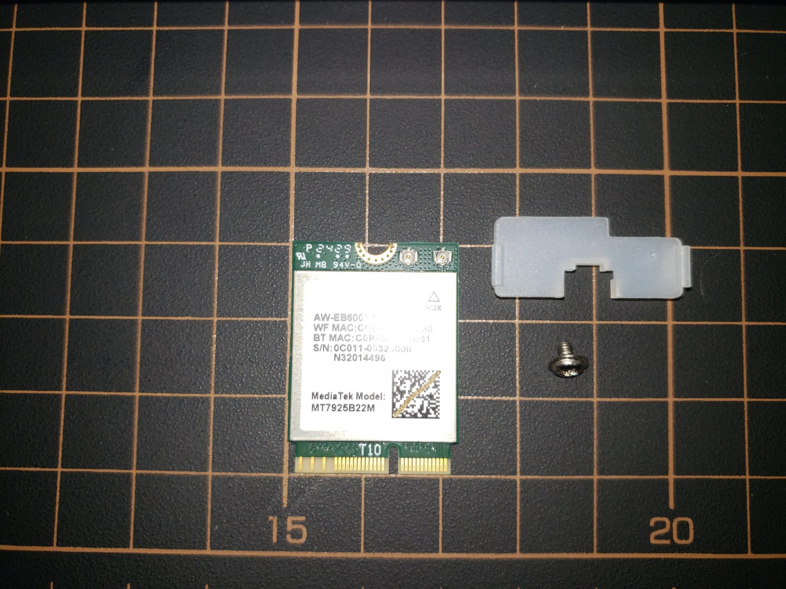 MT7925 Network Card WiFi 7 (BE5400) 6GHz Tri-Band BT5.4 M.2 2230 E-Key