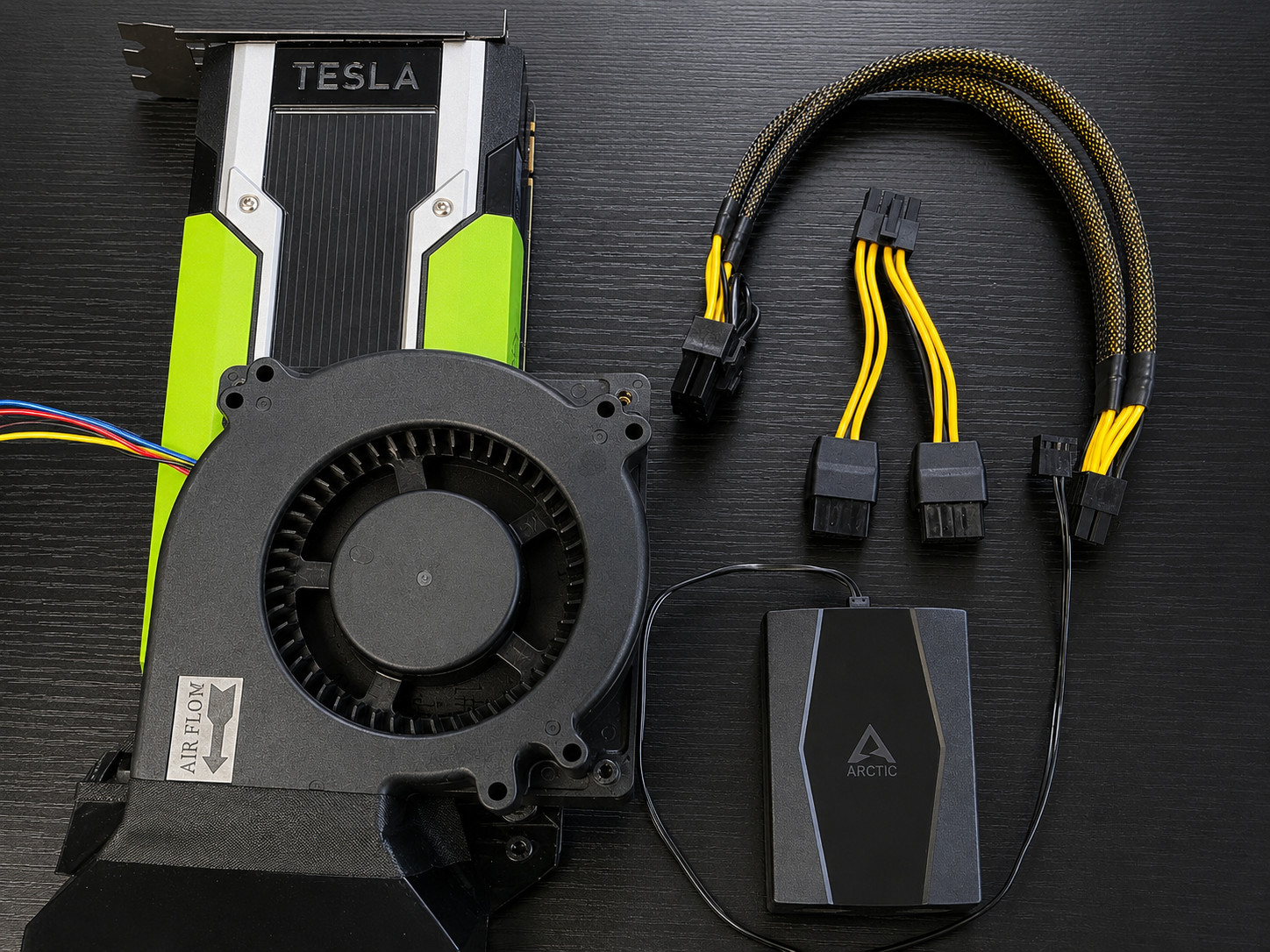 NVIDIA Tesla K80 24GB GPU + Complete Active Cooling Kit for AI & CUDA