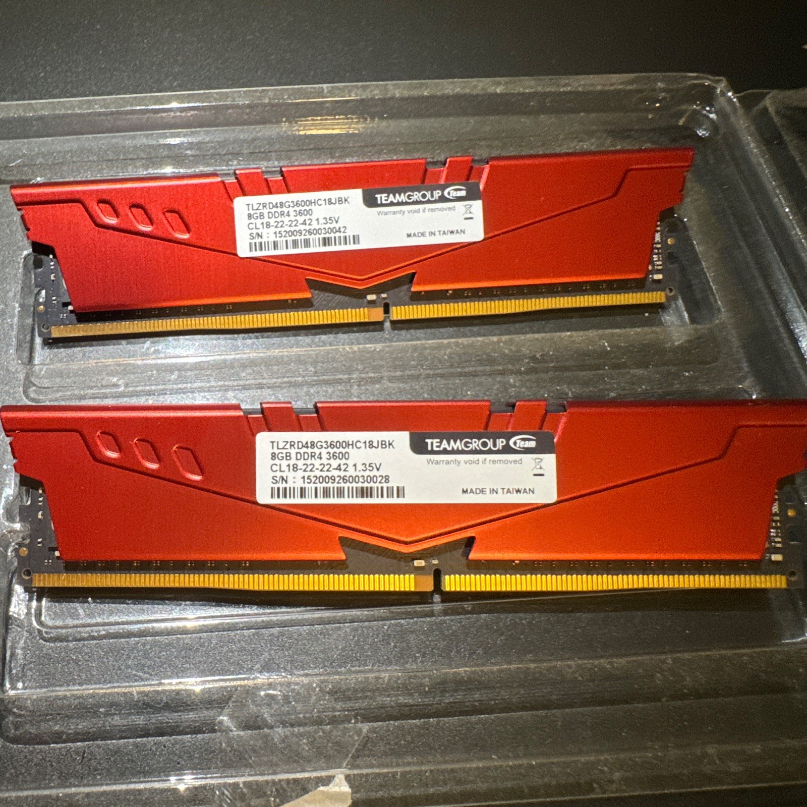 Teamgroup T-Force Vulcan Z 16GB (2x8GB) DDR4-3600 CL18 DIMM TLZRD48G3600HC18JBK