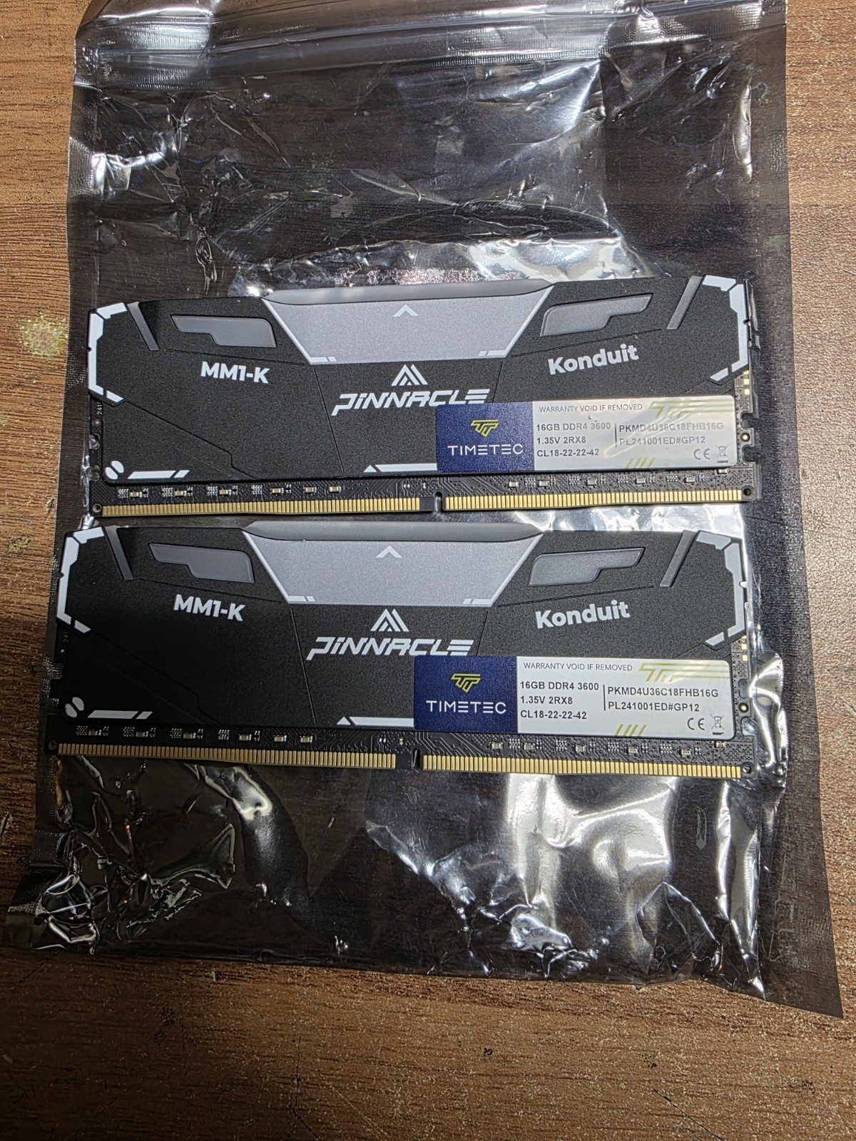 Timetec Pinnacle Konduit MM1-K 32GB (2x16GB) DDR4 3600 Memory Ram RGB CL18