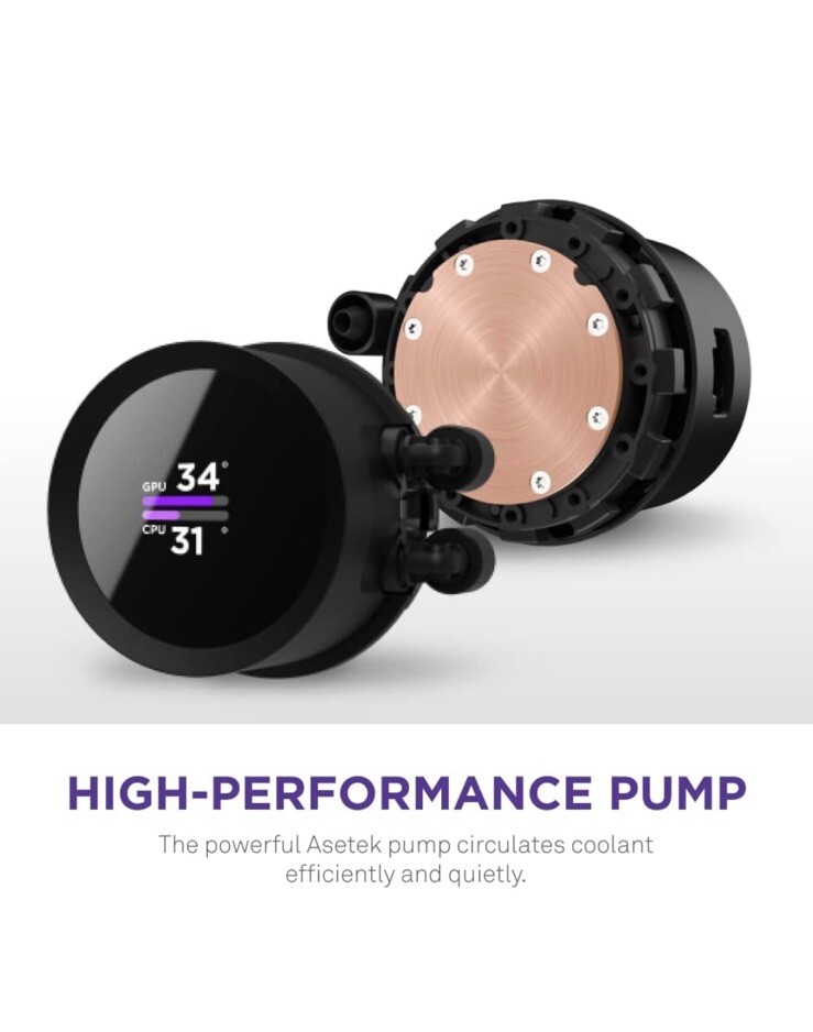 NZXT Kraken 240 2x120mm AiO Liquid CPU Cooler – Matte Black – Missing Parts