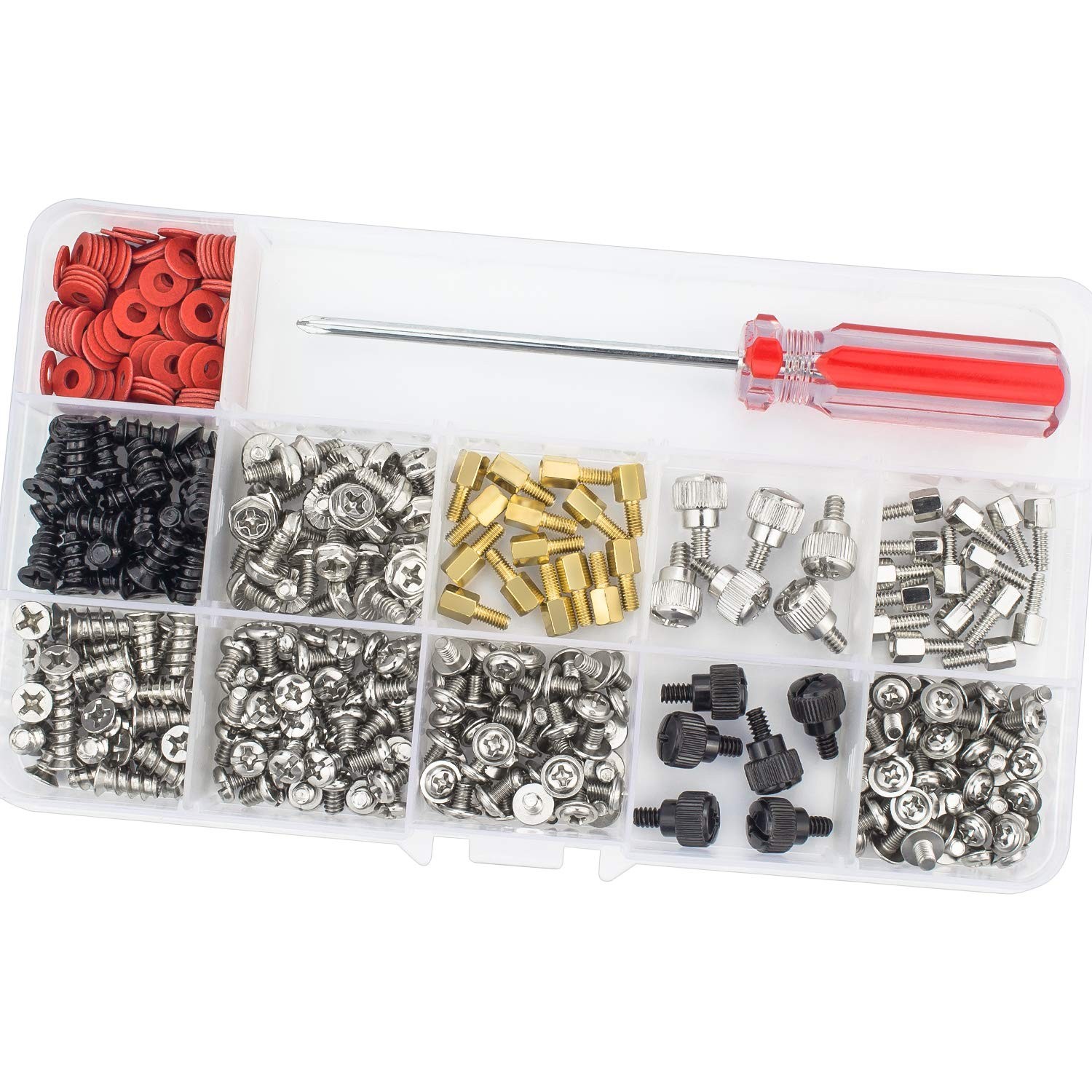Sutemribor 300PCS Personal Computer Screw M3.5 x 5, 5mm pitch, black