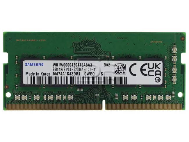 Samsung 8 GB RAM | DDR4 3200MHz 1Rx8 | PC4-3200AA SO-DIMM Memory